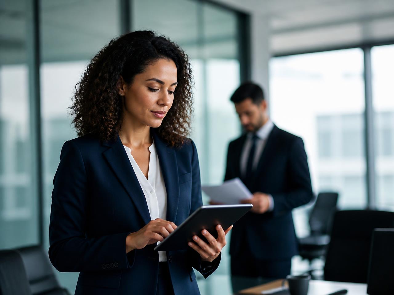 Profissional de RH analisando benefícios corporativos